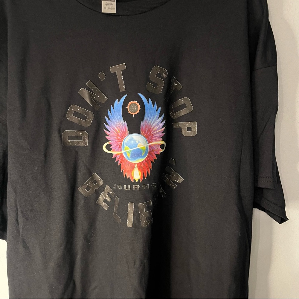 NWT Don’t Stop Believin’ Journey T-Shirt Unisex 2XL 80s Band Heavy Cotton - Picture 5 of 8